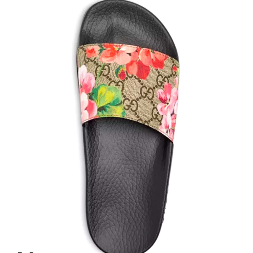 GUCCI GG supreme floral slide sandal slip on 39 size 8.5 or 9